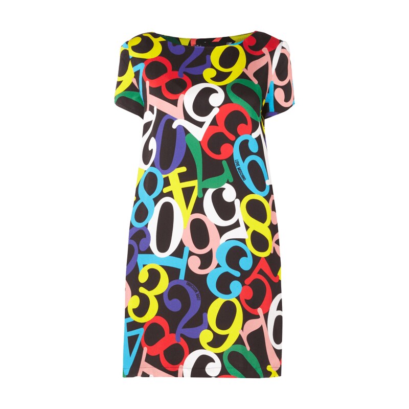 Love Moschino Kleid mit Zahlen-Print