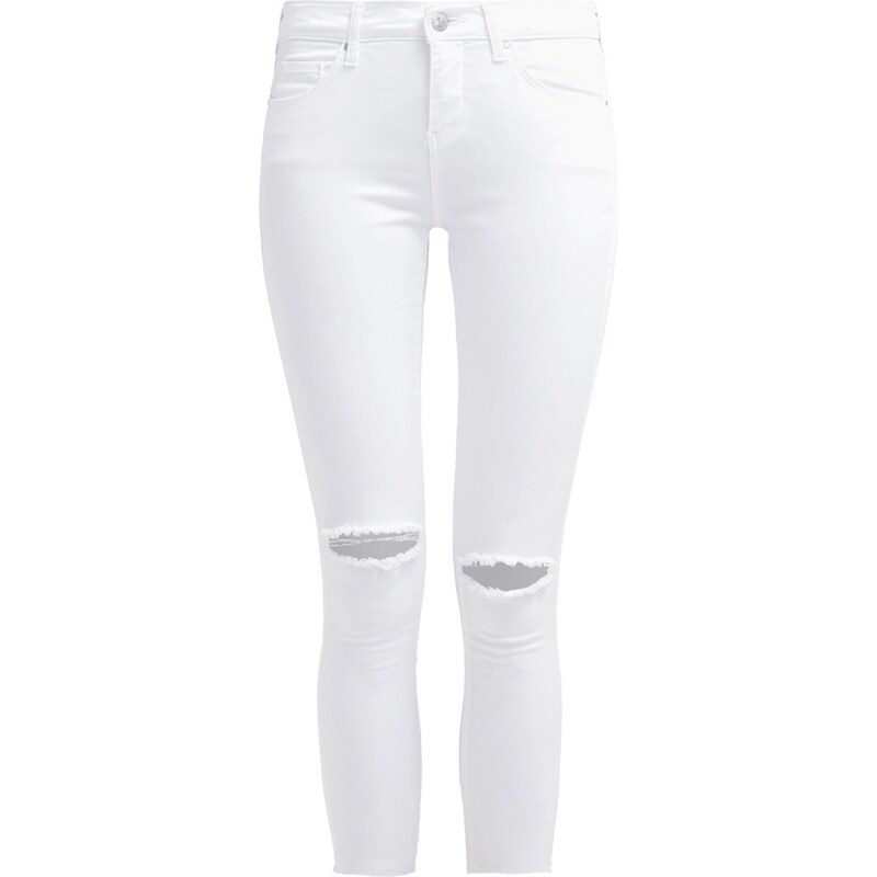Topshop RIP LEIGH Jeans Slim Fit white