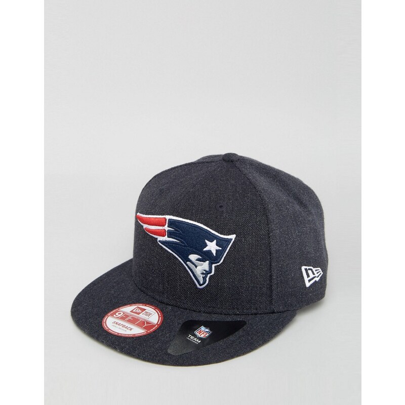 New Era - 9Fifty - New England Patriots - Snapback-Kappe aus Denim - Marineblau