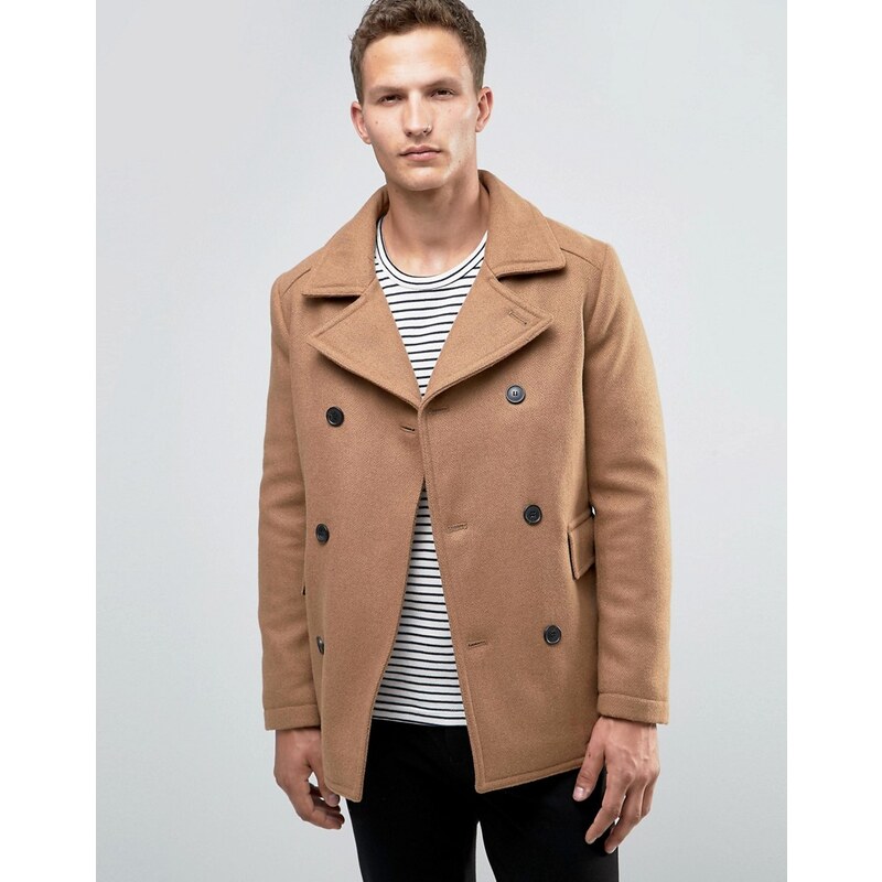 Selected Homme - Cabanjacke aus Wolle - Beige