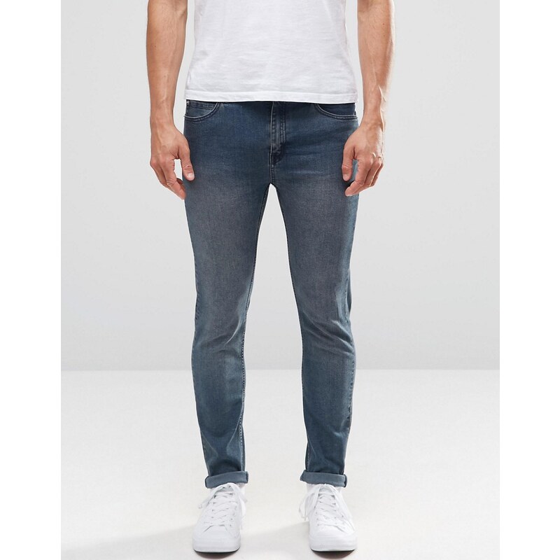 Cheap Monday - Enge Skinny-Jeans in Blue Graphite - Blau