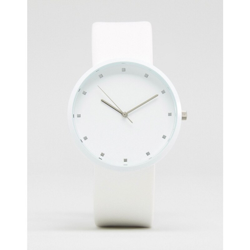 ASOS - Weiße Armbanduhr mit silbernen Akzenten - Weiß