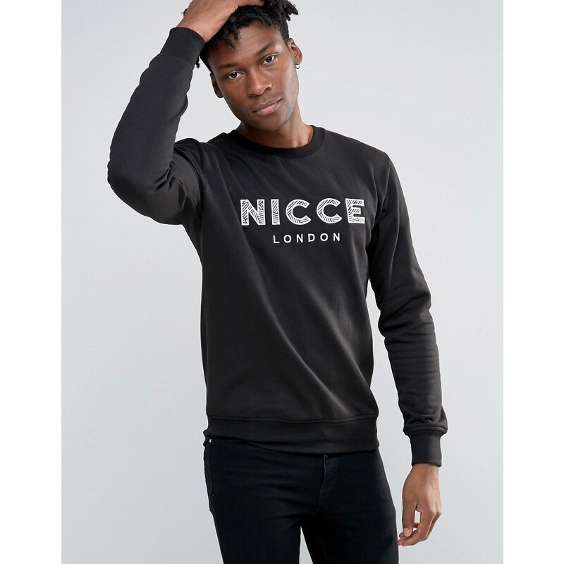 Nicce London Nicce - Sweatshirt mit aufgesticktem Logo - Schwarz
