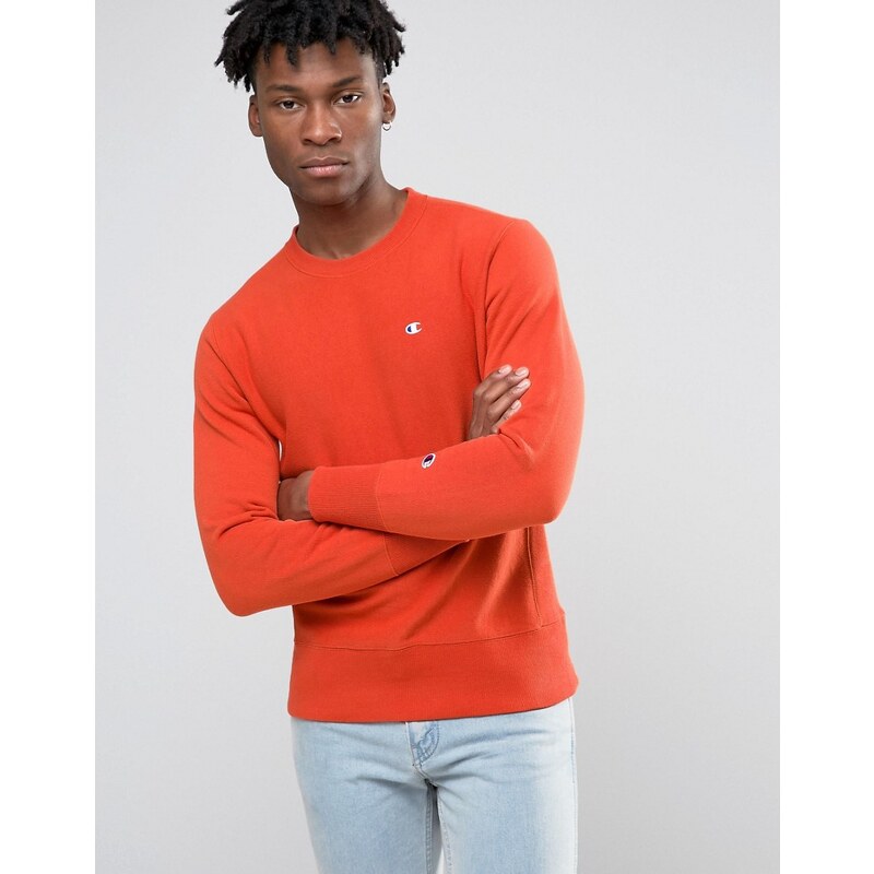 Champion - Sweatshirt mit kleinem Logo - Orange