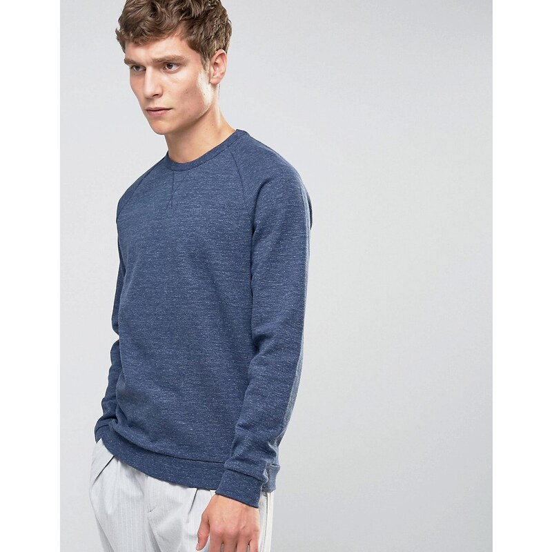 Reiss - Meliertes Sweatshirt - Blau