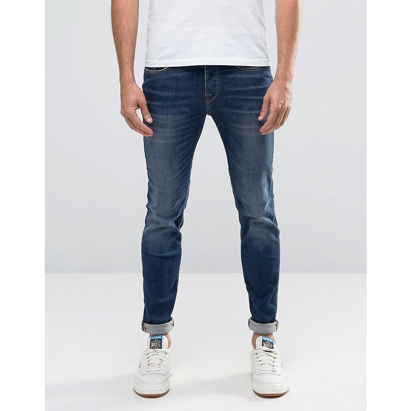 Selected Homme - Fabios - Enge Jeans in mittlerer Waschung - Blau