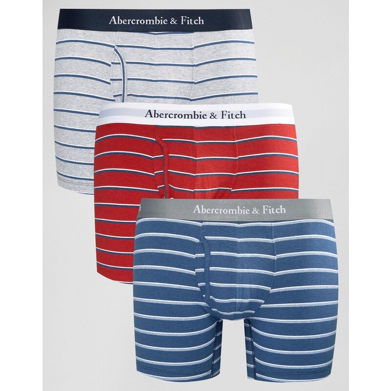 Abercrombie & Fitch - Gestreifte Unterhosen im 3er-Pack - Mehrfarbig