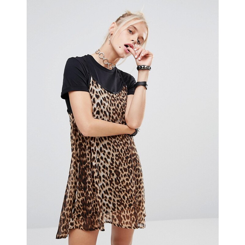The Ragged Priest - Leopard - T-Shirt-Kleid mit Trägern - Mehrfarbig