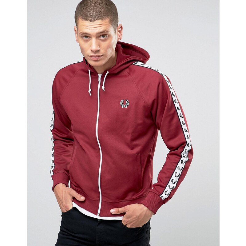 Fred Perry - Sports Authentic - Trainingsjacke in Kastanienbraun - Rot