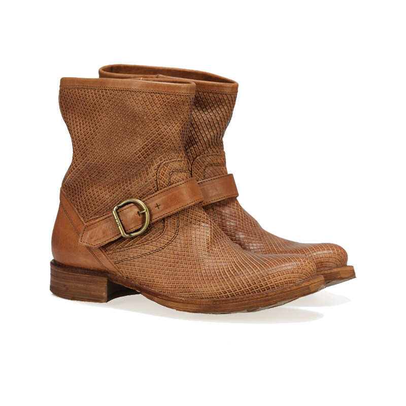 Fiorentini + Baker XENNY-Y Leder Boots Braun Strukturiert