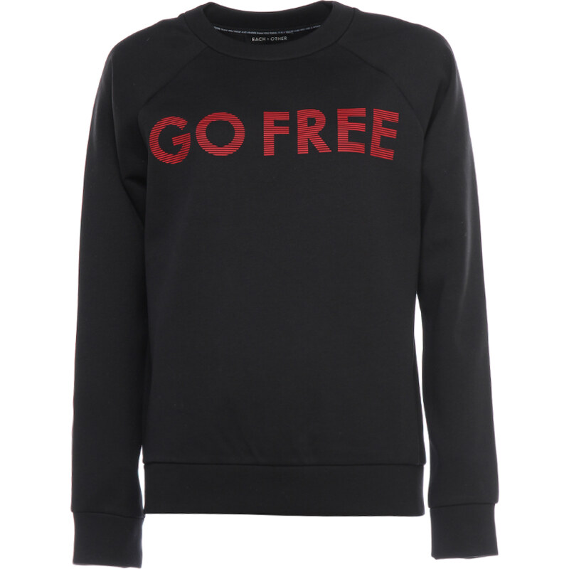Each x Other Sweater 'GO FREE' Print Schwarz