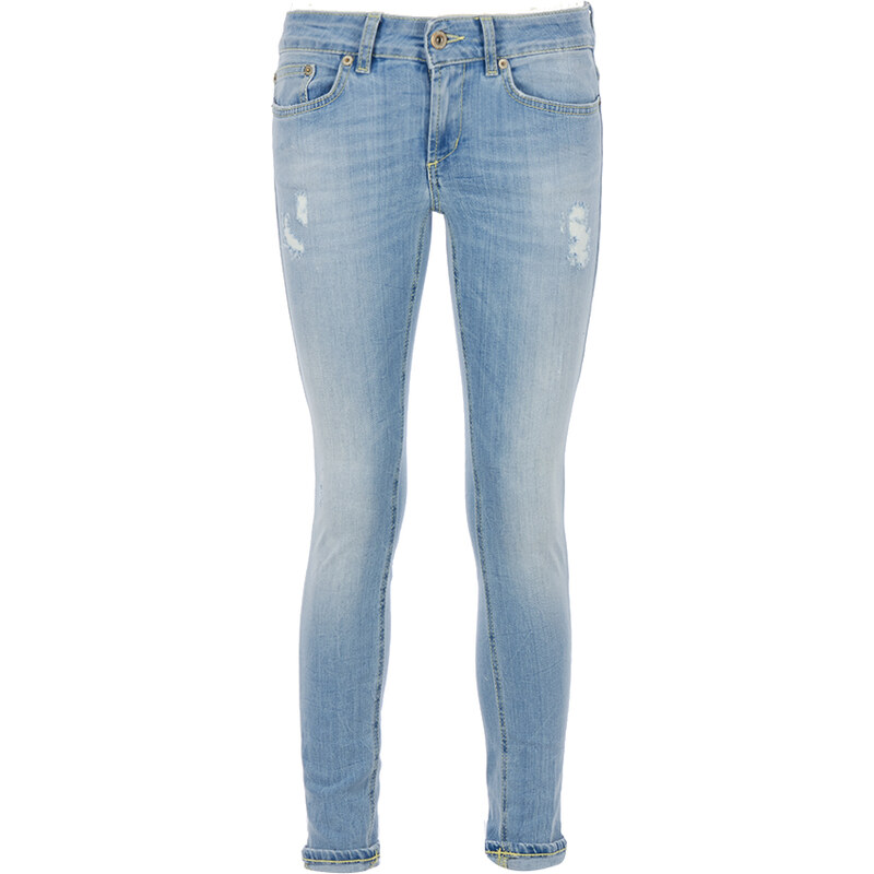 Dondup MONROE Skinny Jeans Used-Look in Blau