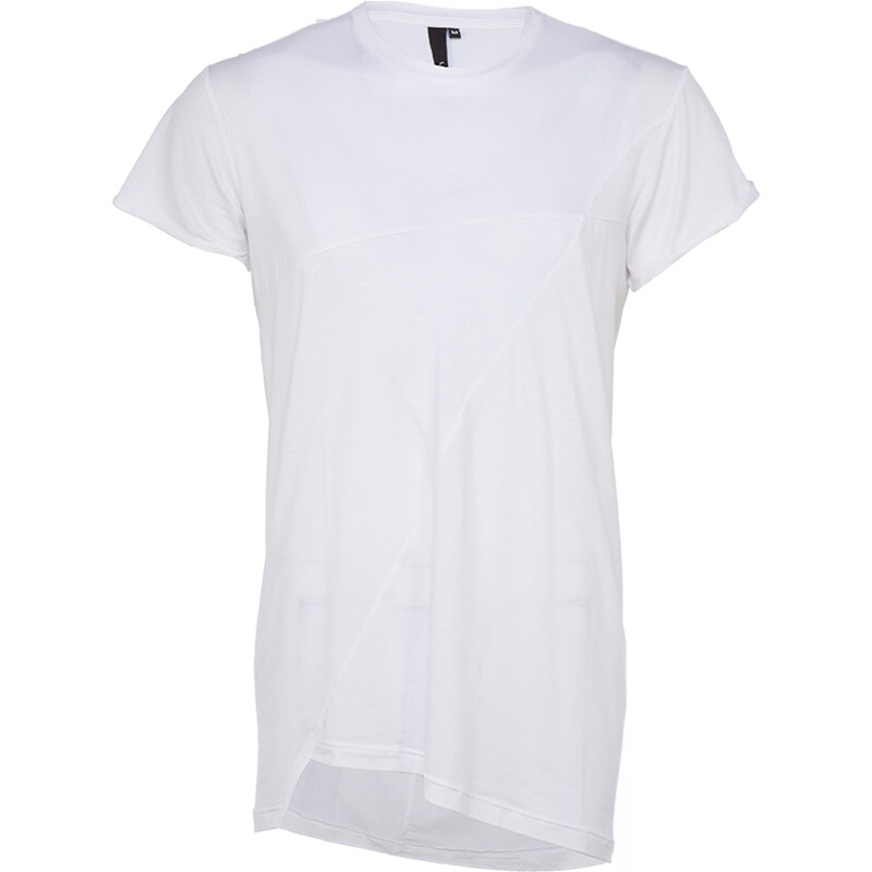 Umasan langes T-Shirt in Weiß