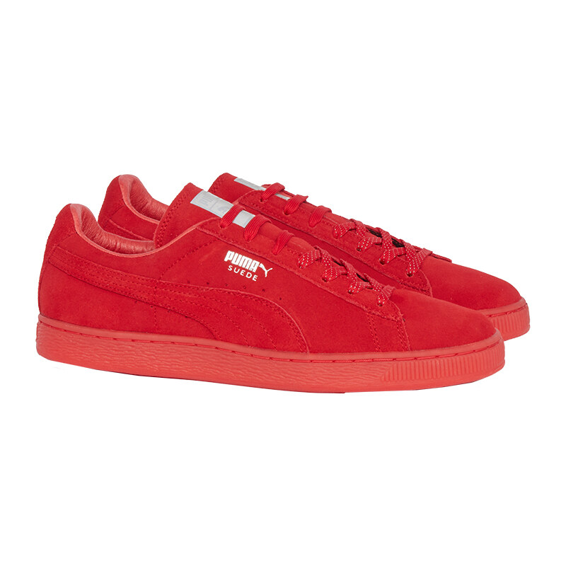 Puma SUEDE CLASSIC MONO RED ICED Sneakers aus Velours-Leder Rot
