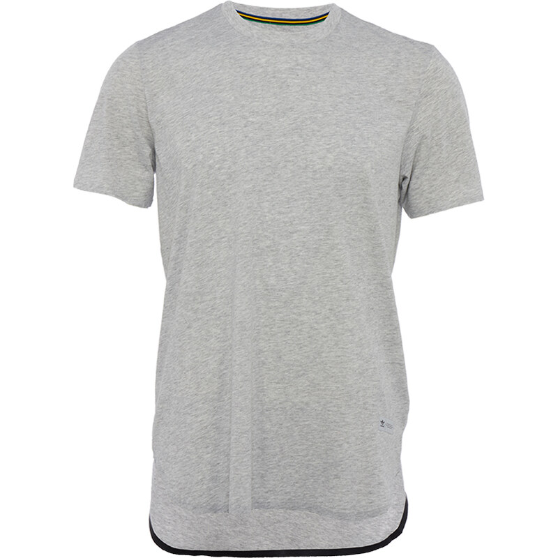 Adidas TECH ELONGATED T-Shirt in Grau meliert
