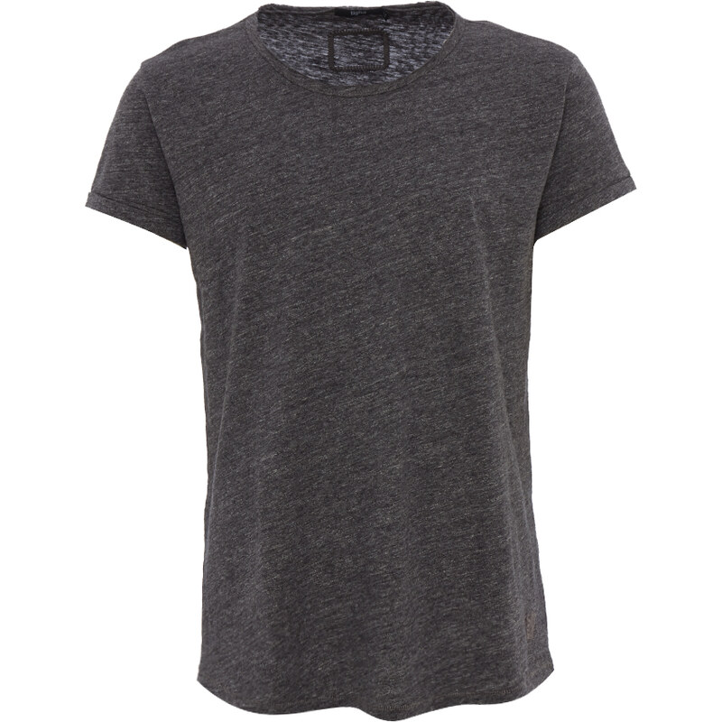 Tigha MILO MÈLANGE T-Shirt mit verlängertem Saum in Grau meliert
