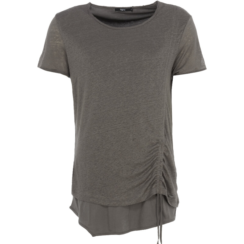 Tigha ALE T-Shirt im Layer-Look in Grau