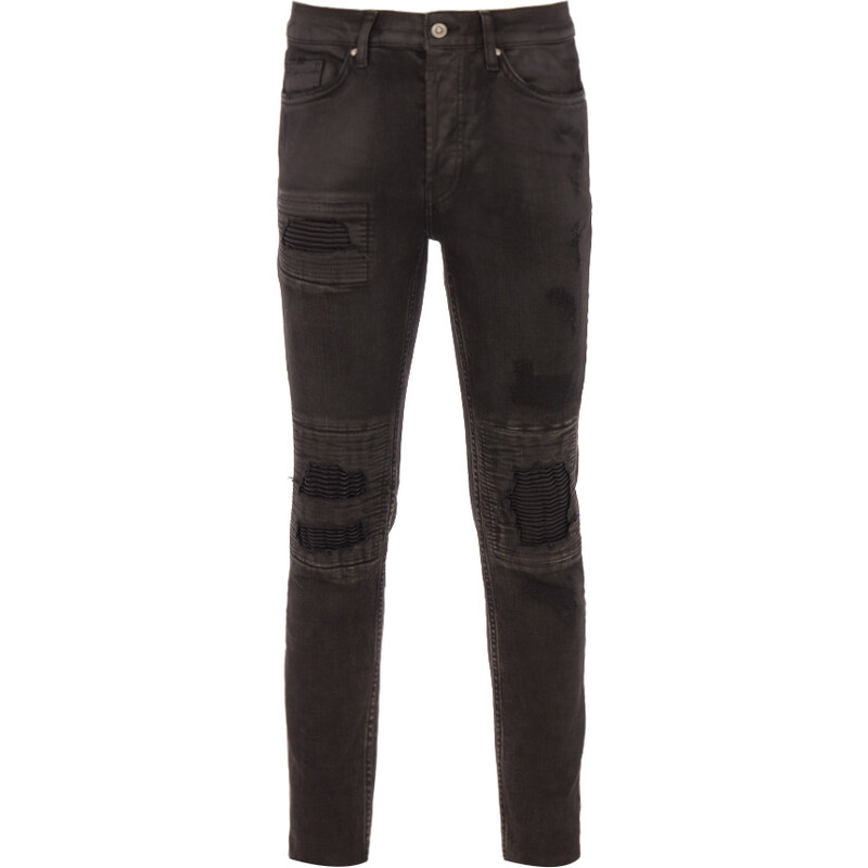 Tigha CLYDE Jeans Used-Look in Schwarz