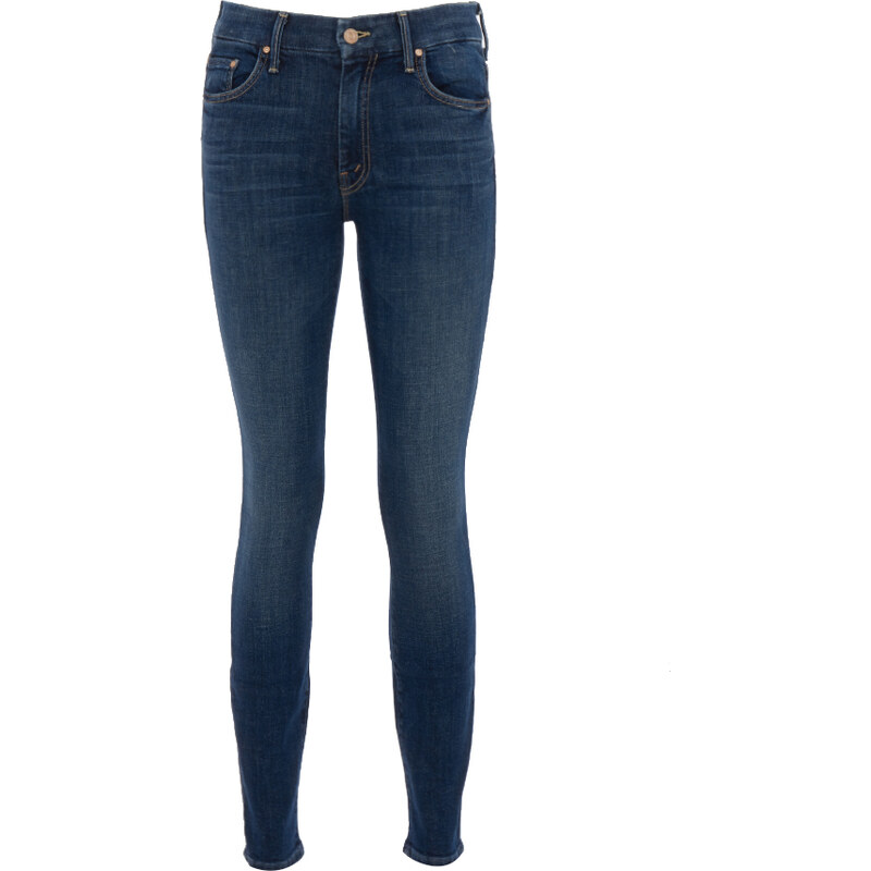 Mother LOOKER High Waisted Jeans in Blau
