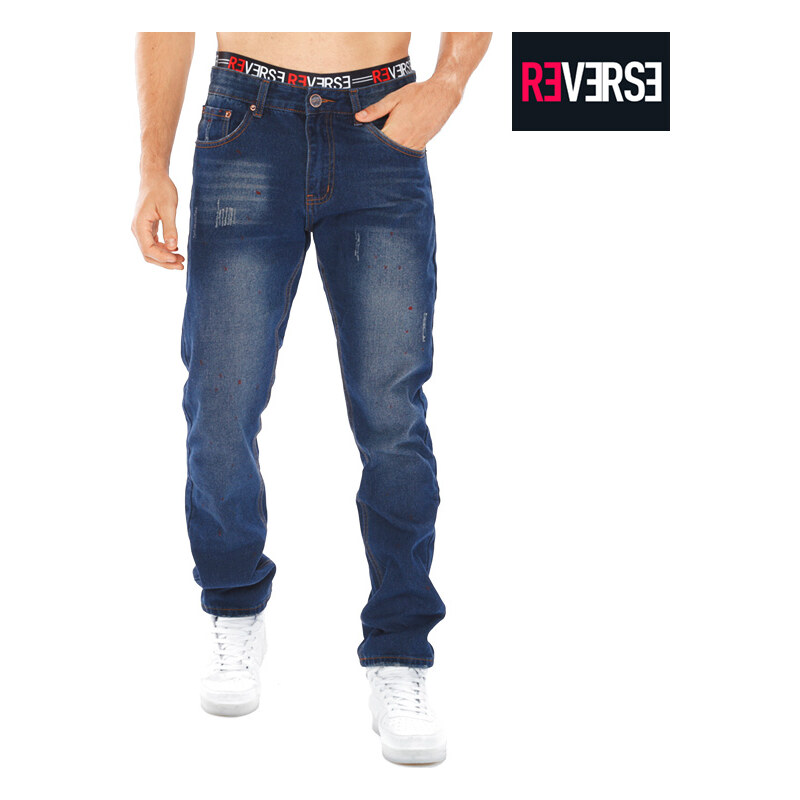 Re-Verse Regular Fit-Jeans im Used-Look - 30