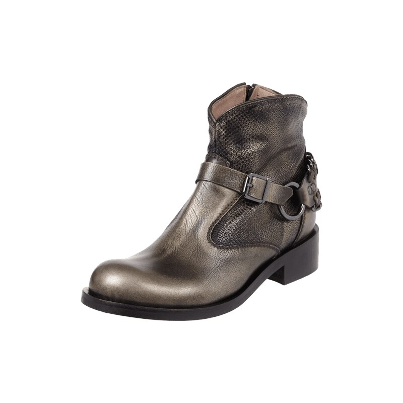 Marc Cain Bags & Shoes Booties aus echtem Leder in Metallicoptik