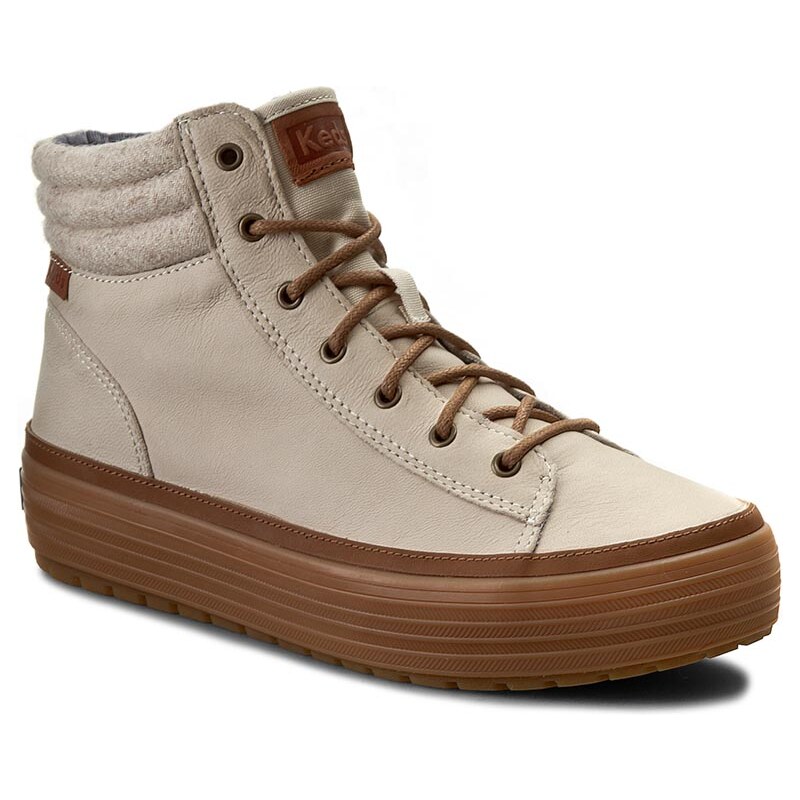 Sneakers KEDS - High Rise Lea Wool WH55803 Cream