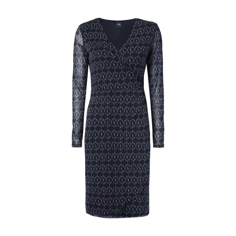 s.Oliver Premium Kleid aus Mesh mit Allover-Muster