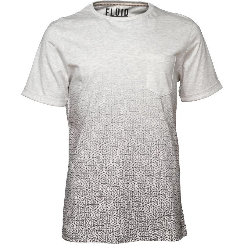 Fluid Herren Gient Print T-Shirt Grau