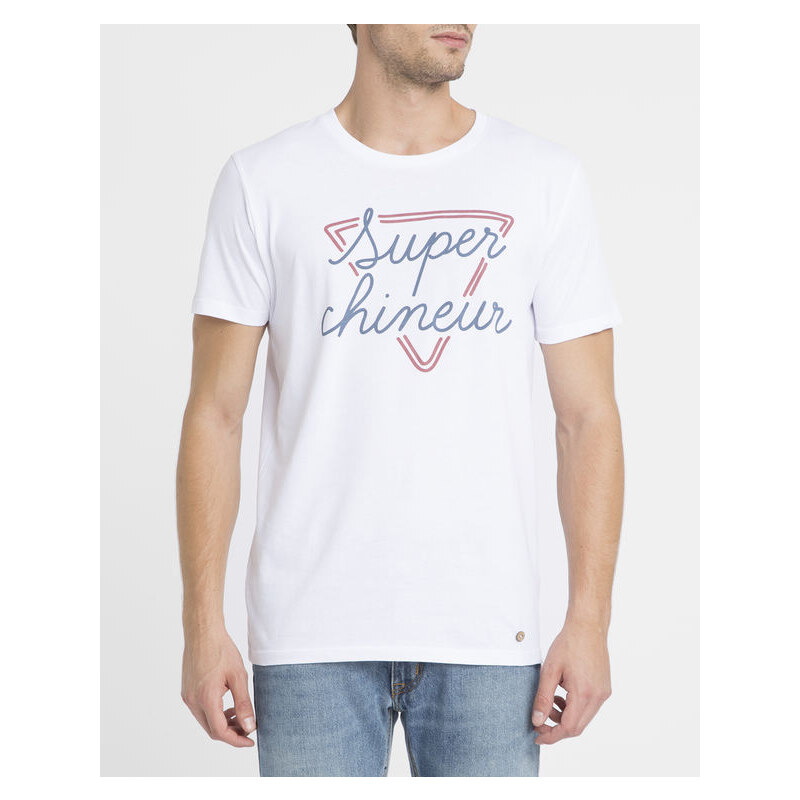 FAGUO Weißes T-Shirt Super Chineur