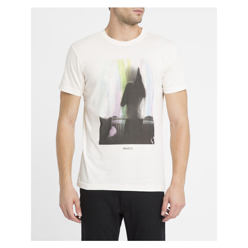 RVCA Beigefarbenes T-Shirt mit Ed-London-Aufdruck
