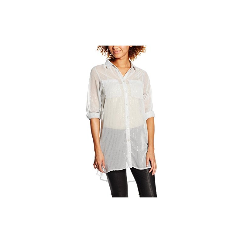 VILA CLOTHES Damen Bluse Vinilla Metallic L/s Shirt