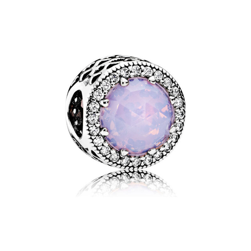 Pandora Damen Charm Strahlenkranz der Herzen Pink Silber Cubic Zirkonia, Kristall onesize 791725NOP