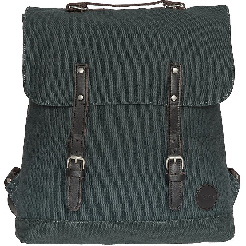 Enter Rucksack, »Backpack, Army Green/ Dark Brown Leather«