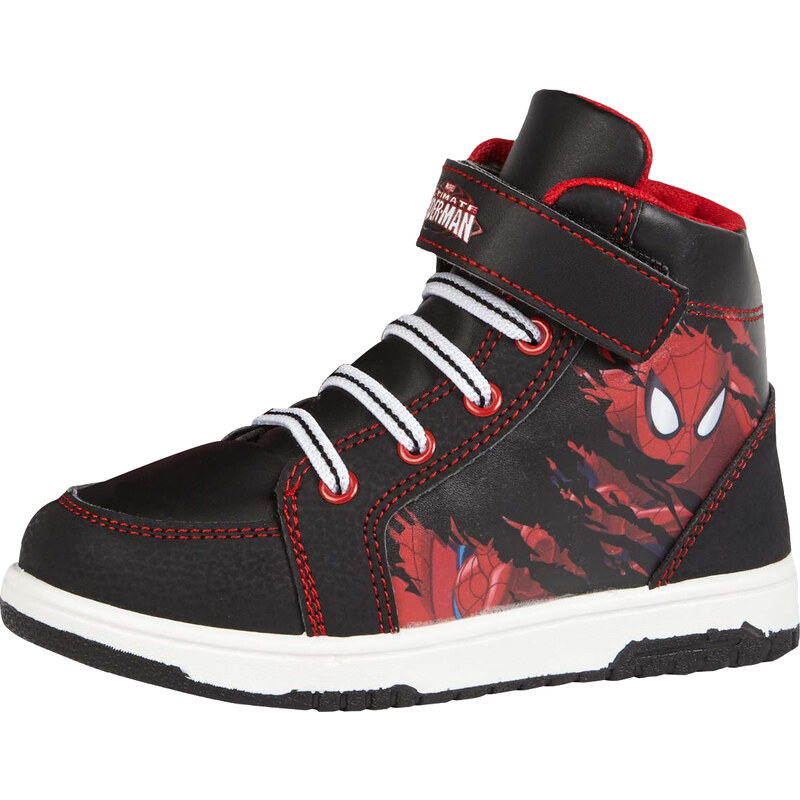 Spiderman Sneaker high schwarz in Größe 25 für Jungen aus 100% Polyester