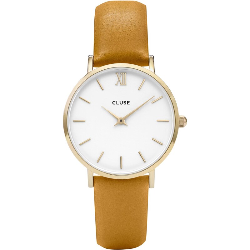 Cluse Minuit Gold White/Mustard Damen-Armbanduhr CL30034