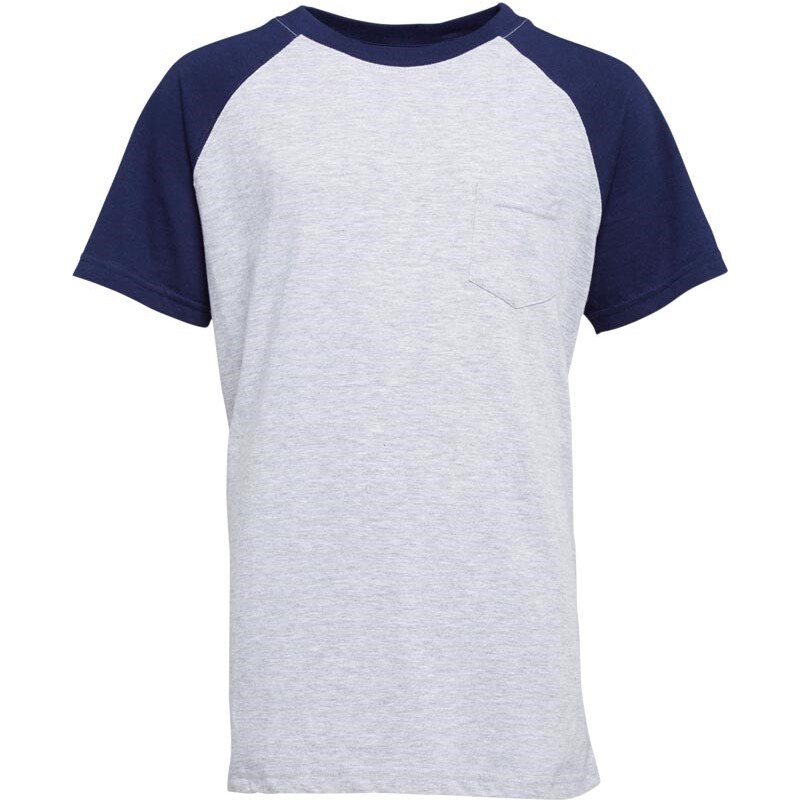 Fluid Junior T-Shirt Light Grey Marl/Navy