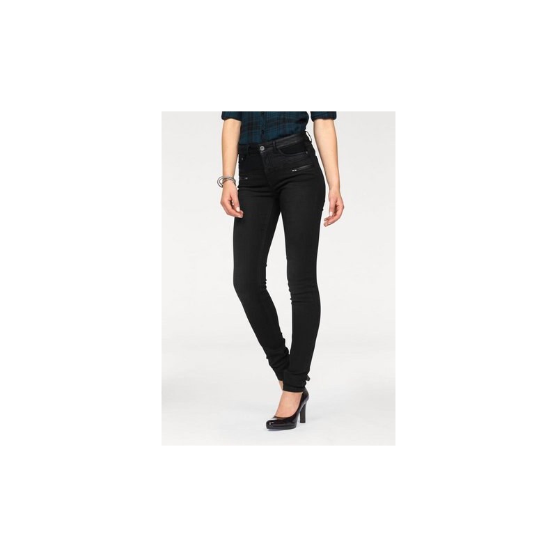Damen Skinny-fit-Jeans mit Lederimitat-Besatz Arizona schwarz 17,18,19,20,21,22,76,80,84,88
