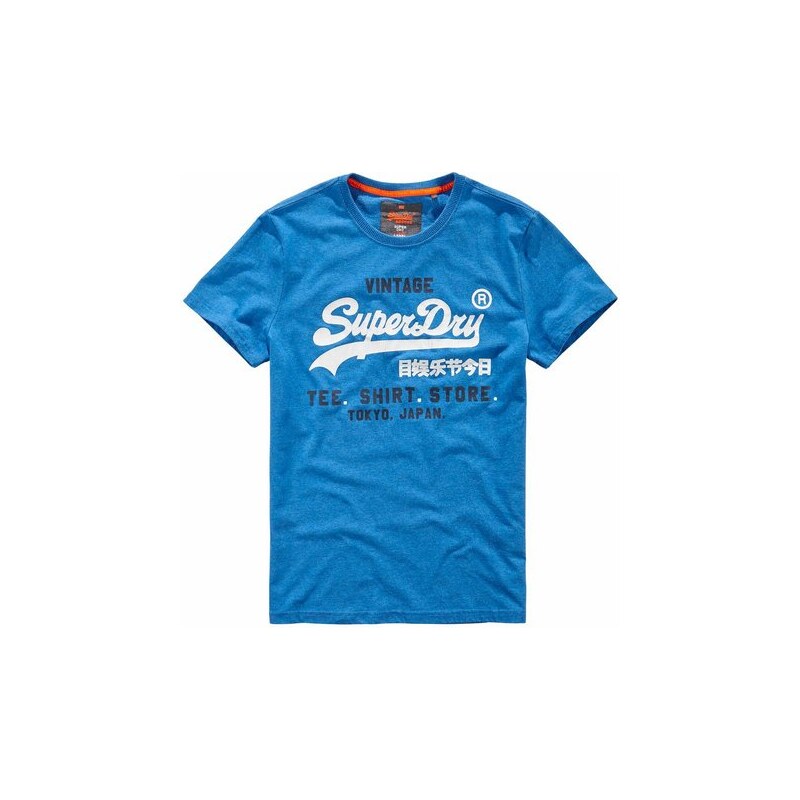 Superdry T-Shirt SHIRT SHOP DUO TEE SUPERDRY blau M (48),S (46),XL (52),XXL (54)