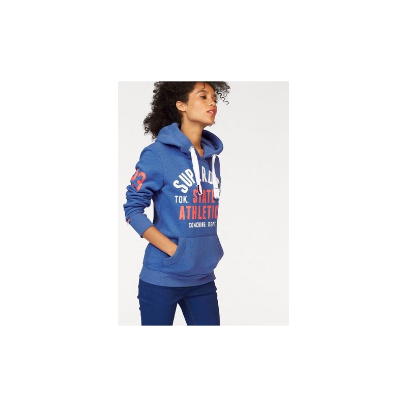 SUPERDRY Damen Superdry Sweatshirt Track & Field Hood blau M/40,S/38,XS/36