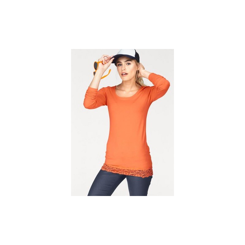 Damen Longshirt AJC orange 32,34,36,38,40,42,46,48,50