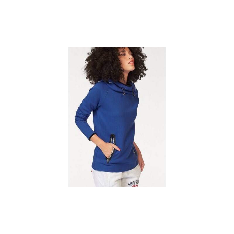 SUPERDRY Damen Superdry Sweater Gym Tech cowl Hood blau L/42,M/40,XL/44,XS/36