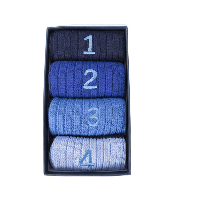 HACKETT Fünferpack bunte Socken mit blauer Nummer