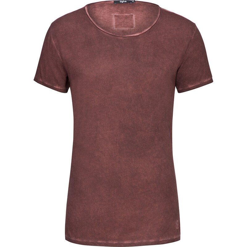 Tigha WREN T-Shirt Used-Look in Rot-Braun