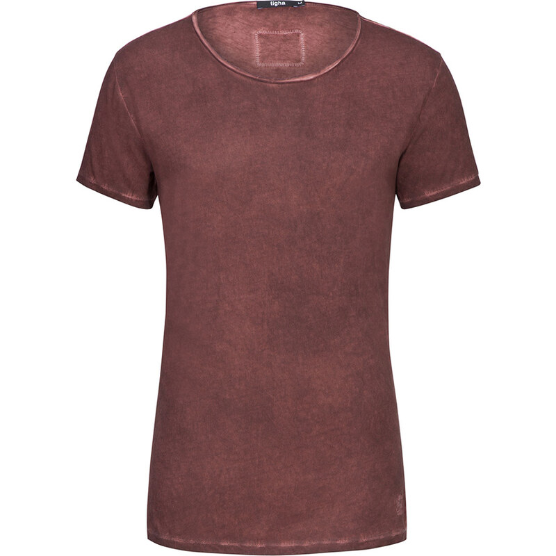 Tigha WREN T-Shirt Used-Look in Rot-Braun
