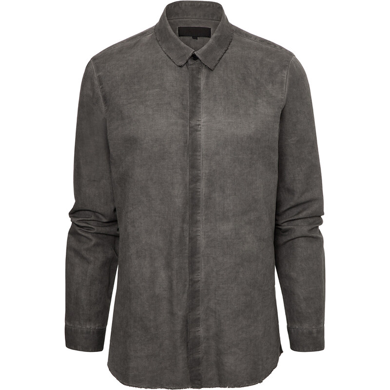 Tigha LEVIN Hemd aus Baumwoll-Mix in Grau
