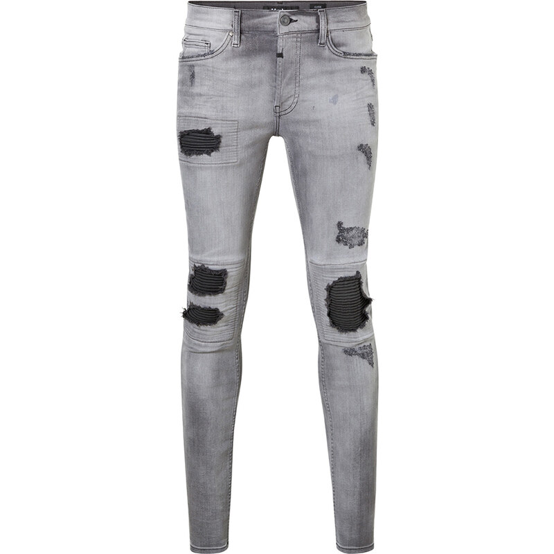 Tigha CLYDE Jeans Used-Look in Grau