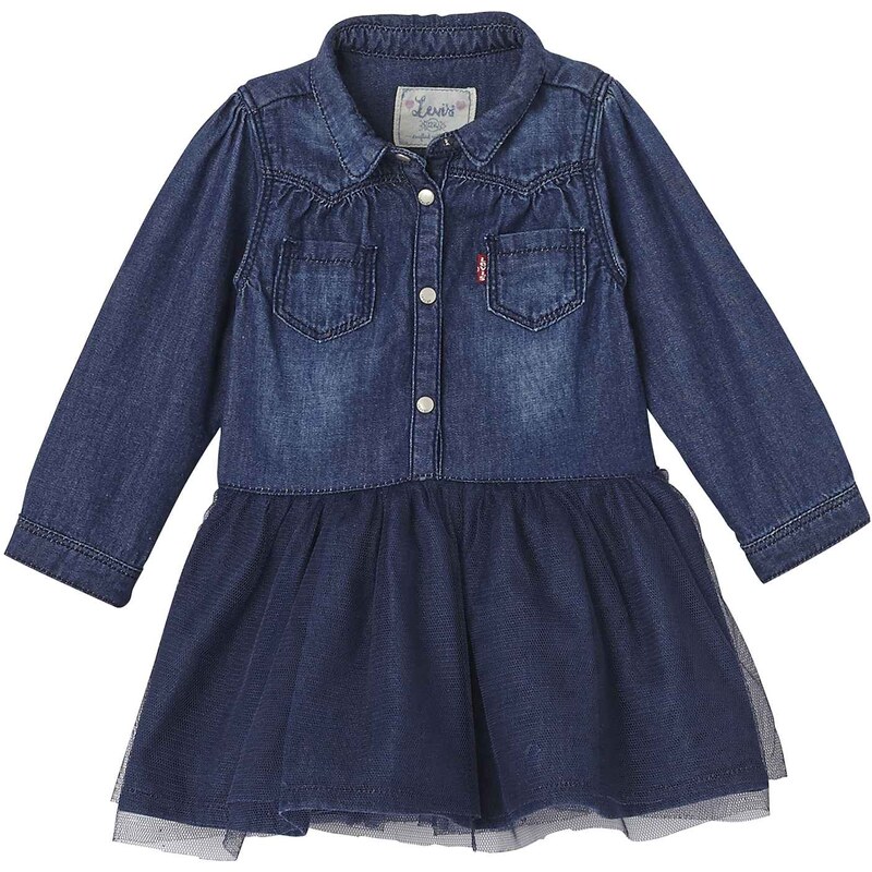 Levi's Kids Balleryn - Kleid aus zwei Materialien - jeansblau