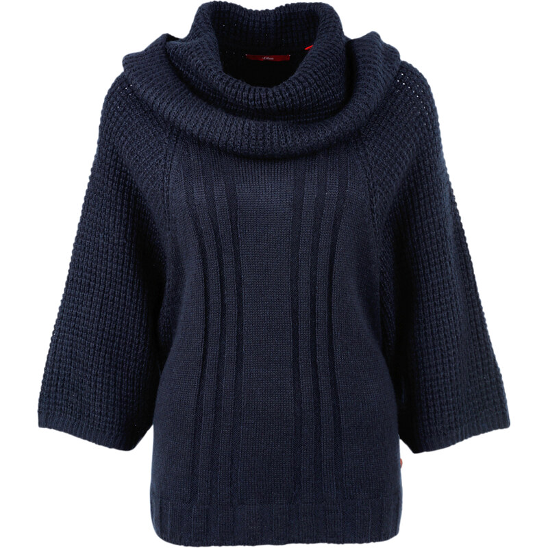s.Oliver Dicker Poncho mit Mohair-Anteil