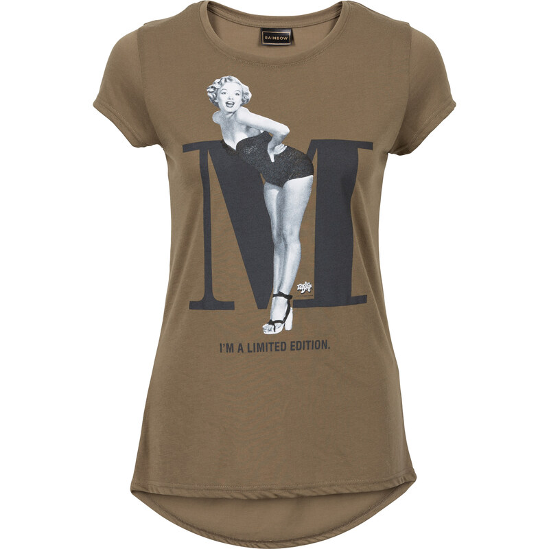 Marilyn Monroe T-Shirt kurzer Arm in grün (Rundhals) für Damen von bonprix