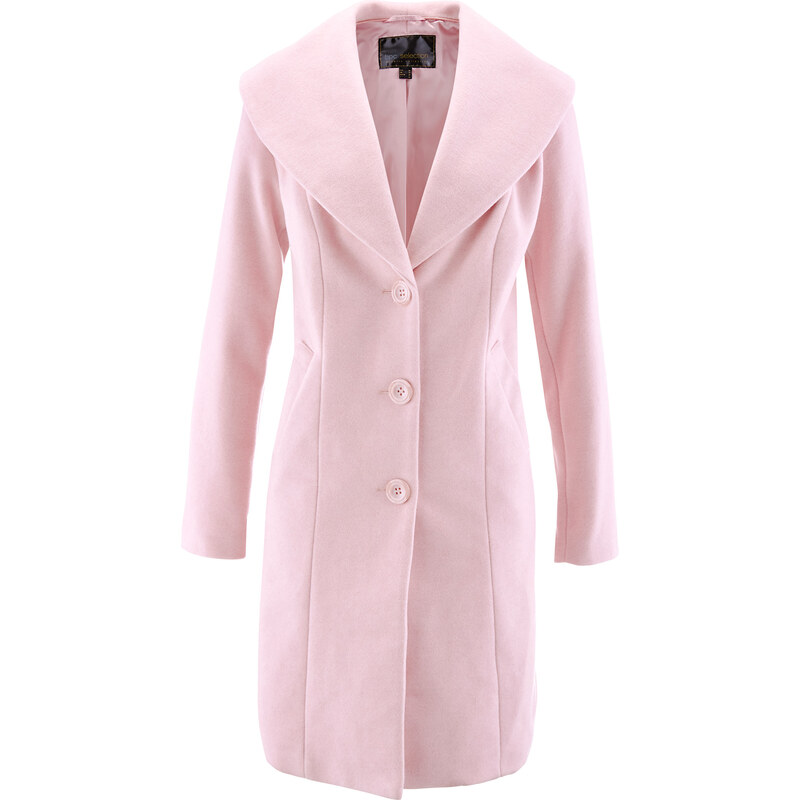 bpc selection premium Premium-Mantel mit Wollanteil langarm in rosa für Damen von bonprix